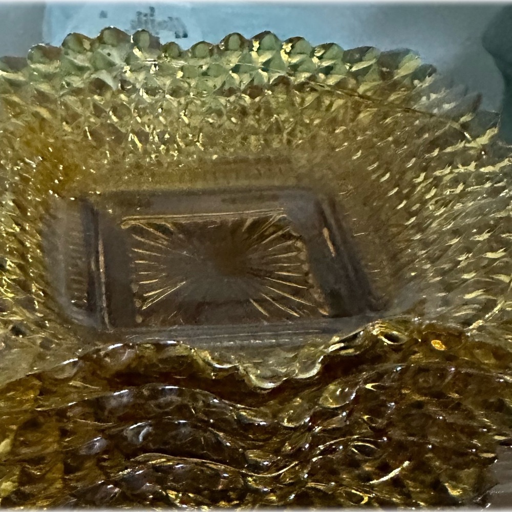 FENTON Set (4) four vintage thumbprint candy bowls amber - Picture 5 of 5